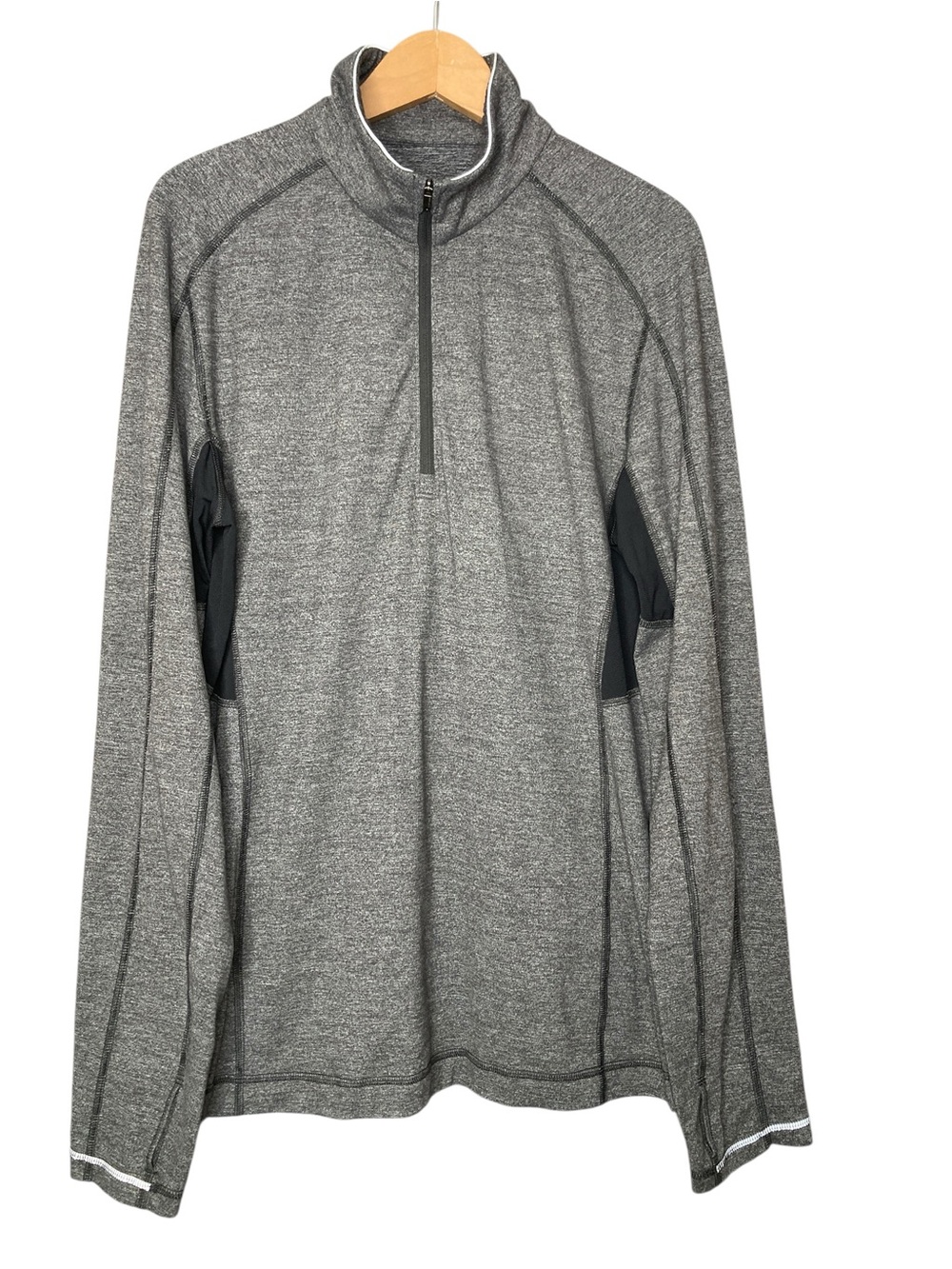 Lululemon Surge 1/2 Zip Pullover Heathered Grey Workout Long Sleeve Men's Large